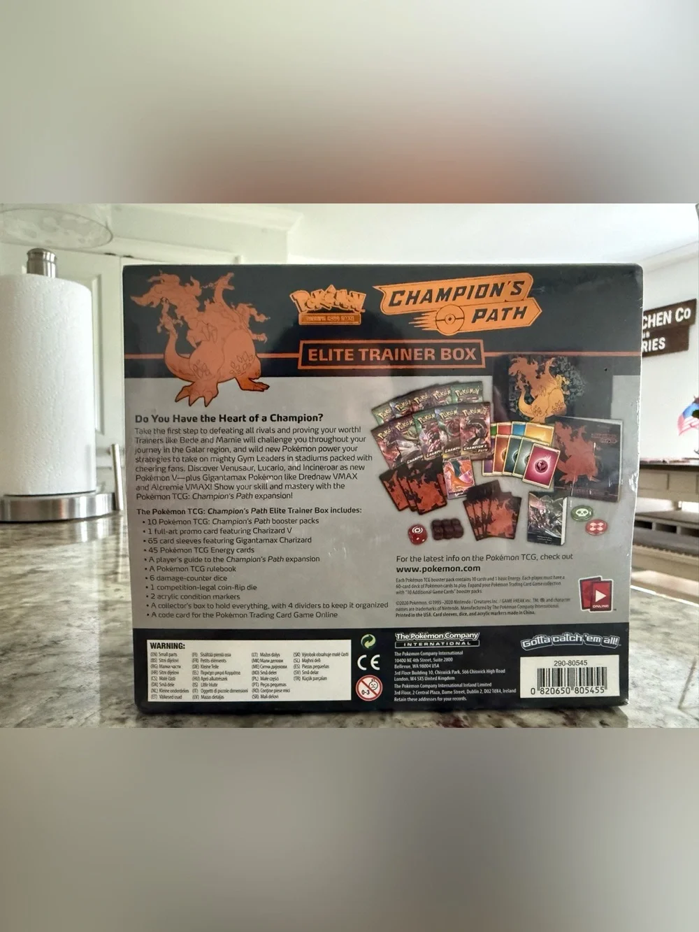 Pokémon Champion’s Path Elite Trainer Box ETB Sealed Charizard Promo Protector
